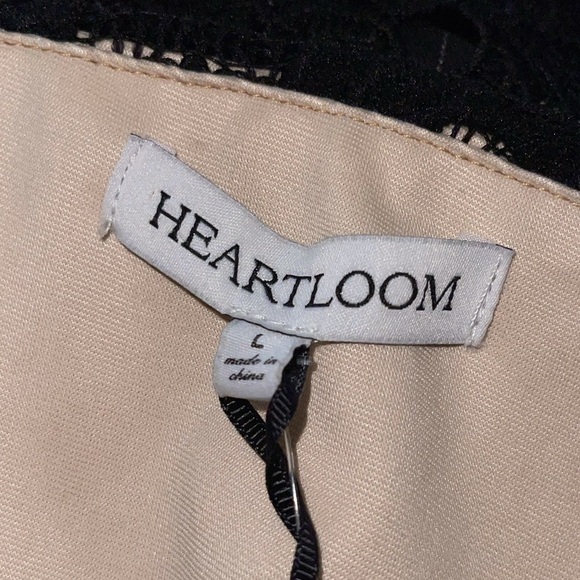 NWT HEARTLOOM x REVOLVE Mona Lace Pinstripe Wide Leg Jumpsuit, Size Large - Picture 7 of 8